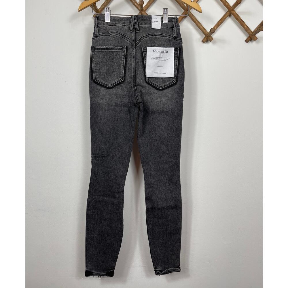 New Good American Good High Waist Skinny Jeans in Black 179 Women's Size 2/26 - Picture 4 of 10